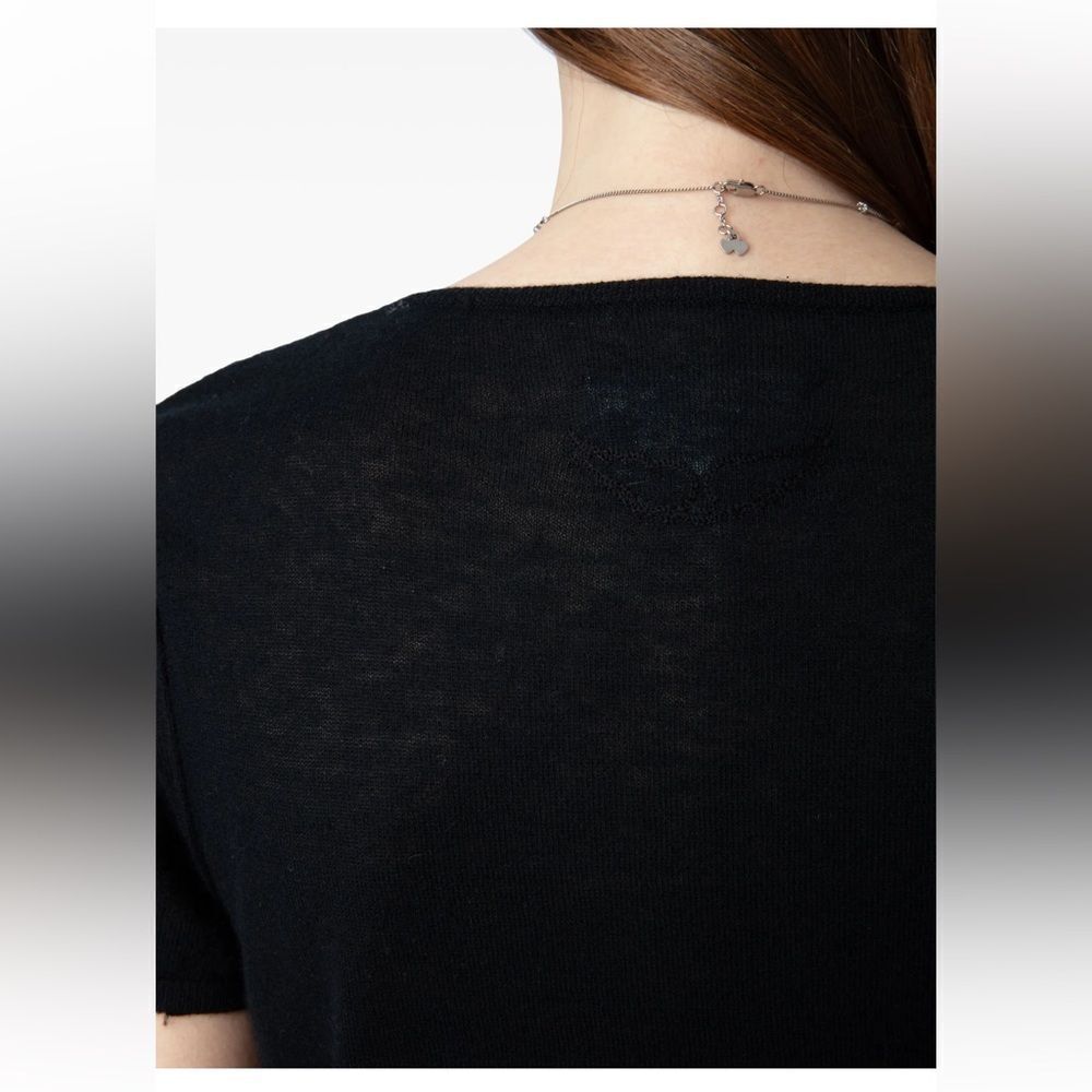 $298 Zadig&Voltaire Celsy cashmere top NEW XS - Picture 5 of 13